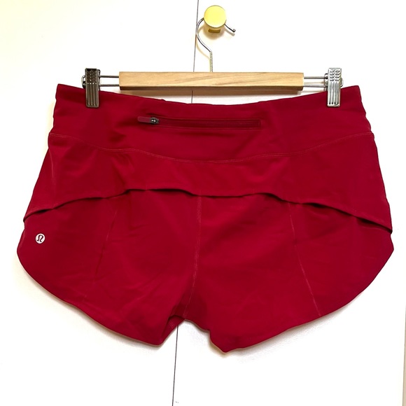 lululemon speed up short - NWOT - dark red - size 8 - Picture 3 of 3